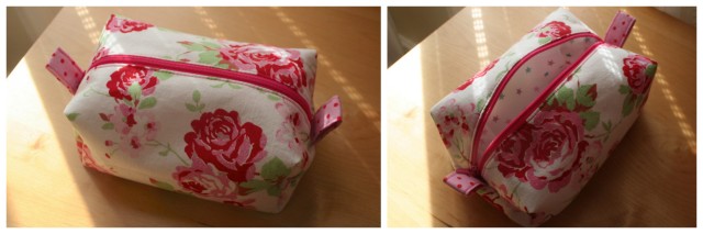 Flowery box pouch collage